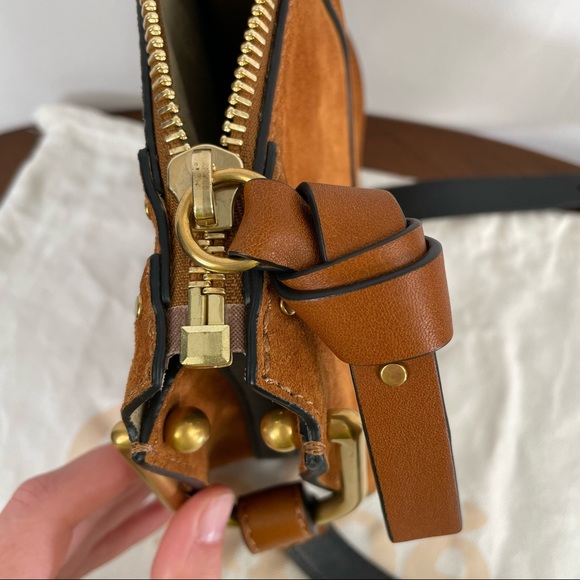 Chloe Suede Hayley Nano Bag Caramel - Picture 13 of 16